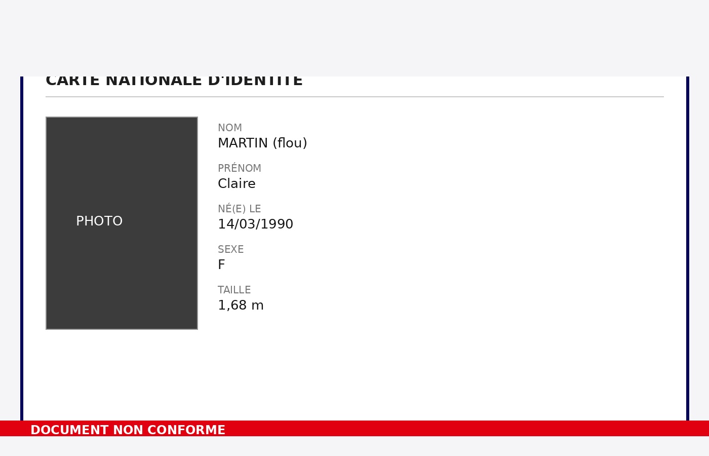 Exemple non conforme : document coupé en haut